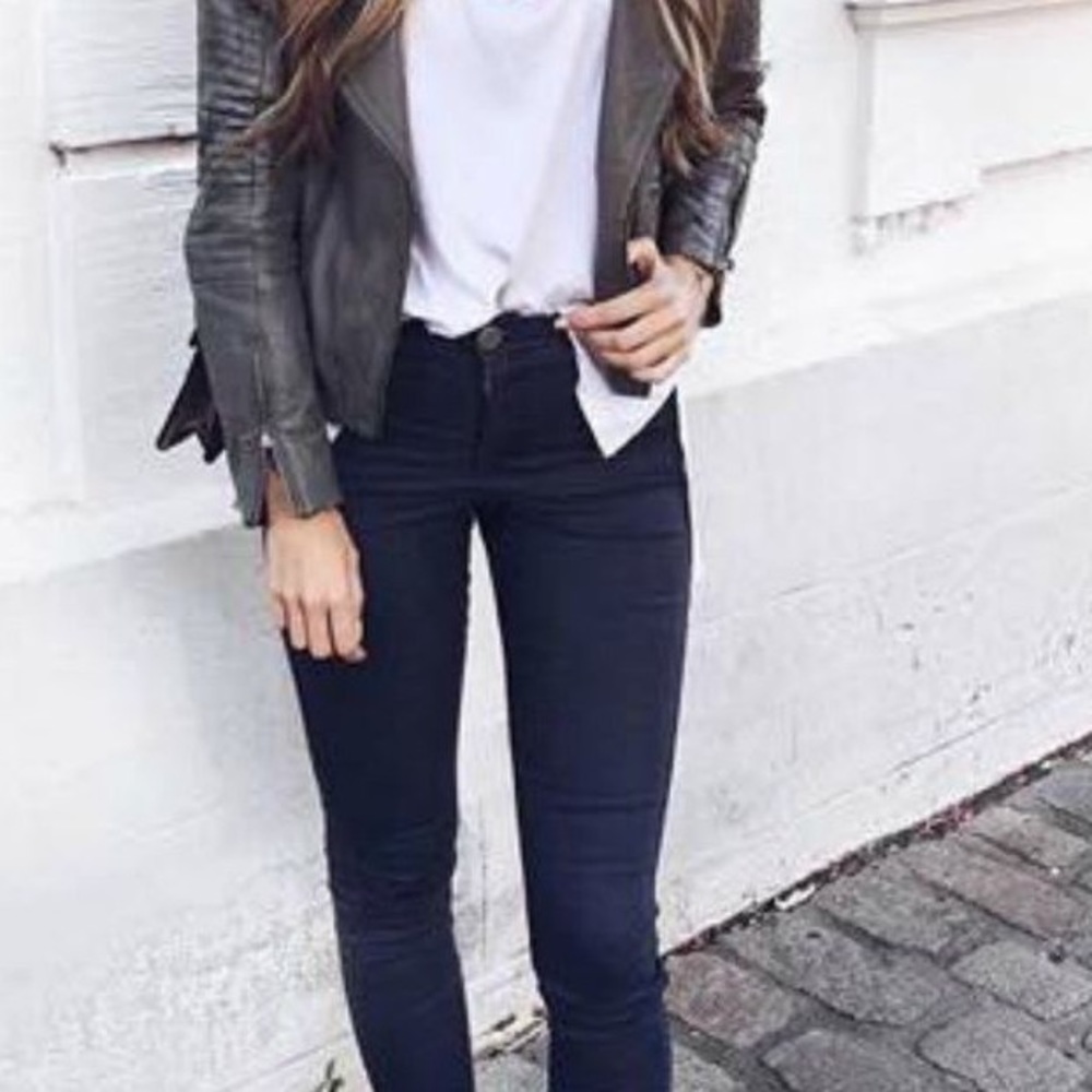 Dark Blue Denim Skinny Jeans