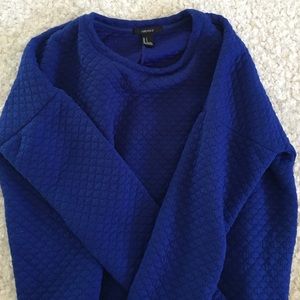 S blue F21 sweater