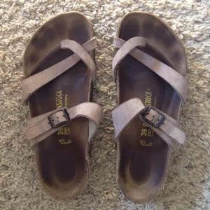 $75 Tan Birkenstock Mayari