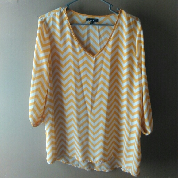 Mustard Boutique Chevron Blouse/Tunic