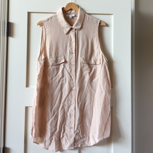 Equipment brand szL sleeveless blush color silk