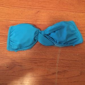 Victoria's Secret blue strapless bandeau bikini