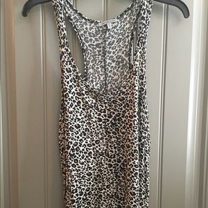 Cheetah razorback tank top