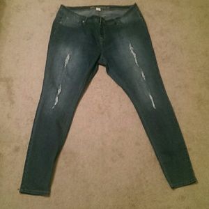 3x wet seal plus blue asphalt jegging