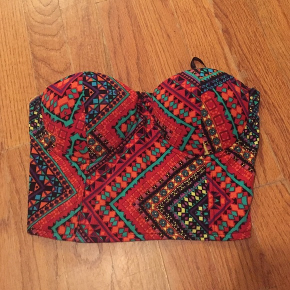 LF Aztec bustier top