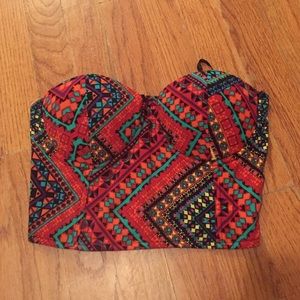 LF Aztec bustier top