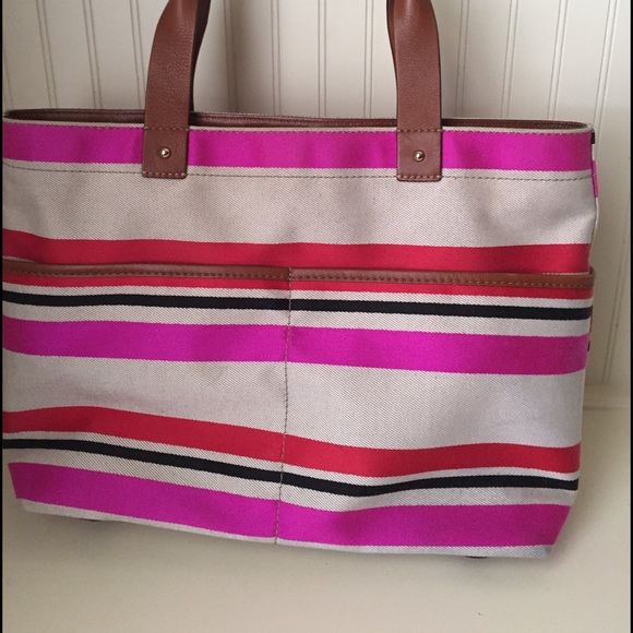 Kate Spade Striped Oak Island Magazine Tote - Picture 3 of 4