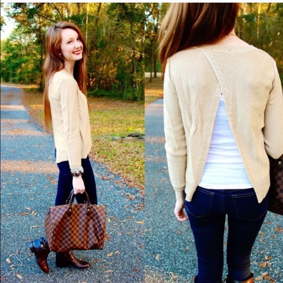 Open back sweater