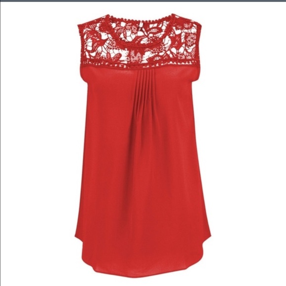 Tops - Red Netted top