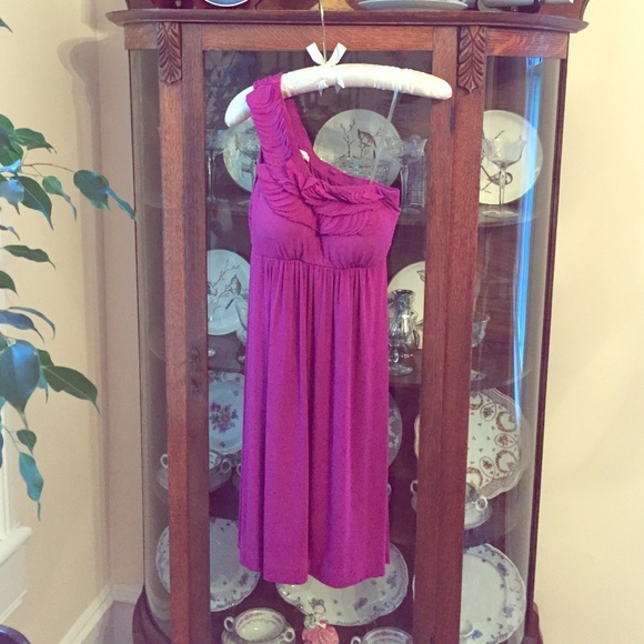 Lovely pink one shoulder dress