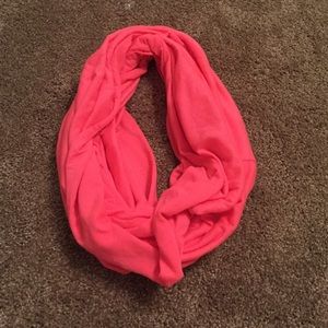 Pink infinity scarf