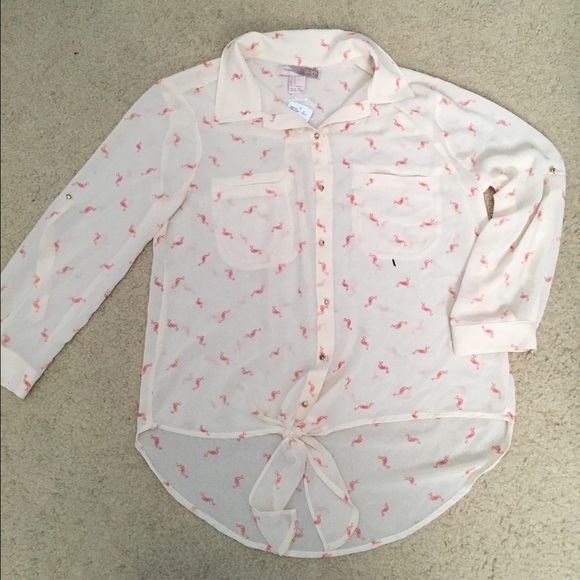 Flamingo Printed Blouse