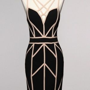 Bodycon, contrasting piping dress