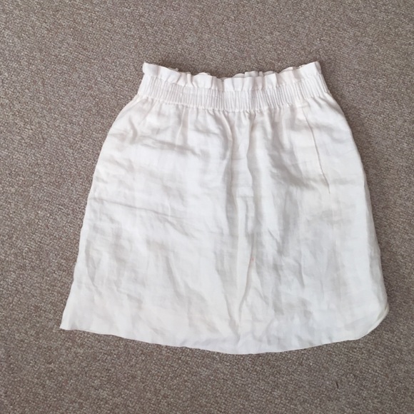 Jcrew white linen skirt. Size 6