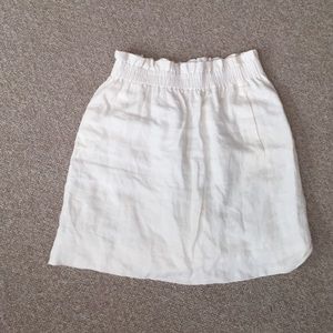 Jcrew white linen skirt. Size 6
