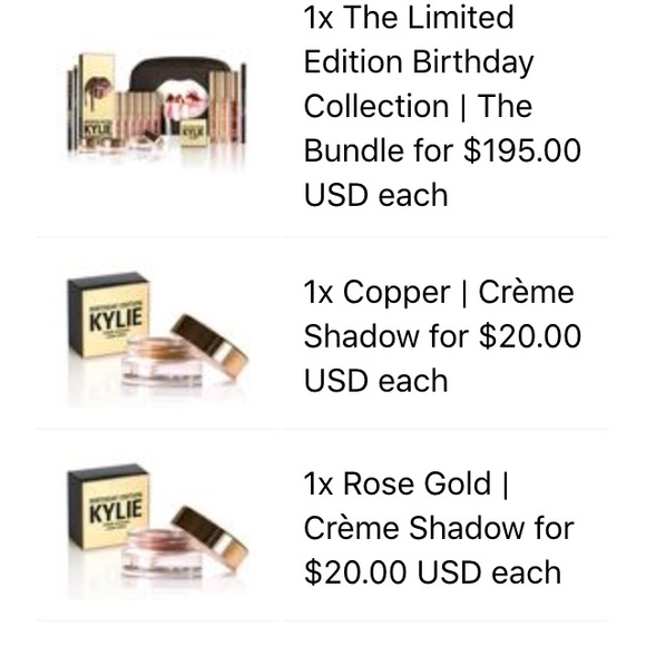 ***SOLD*** Kylie Birthday Collection Bundle - Picture 3 of 3