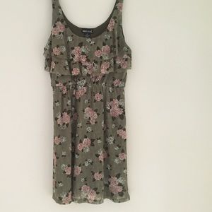 Dark green flowered dress