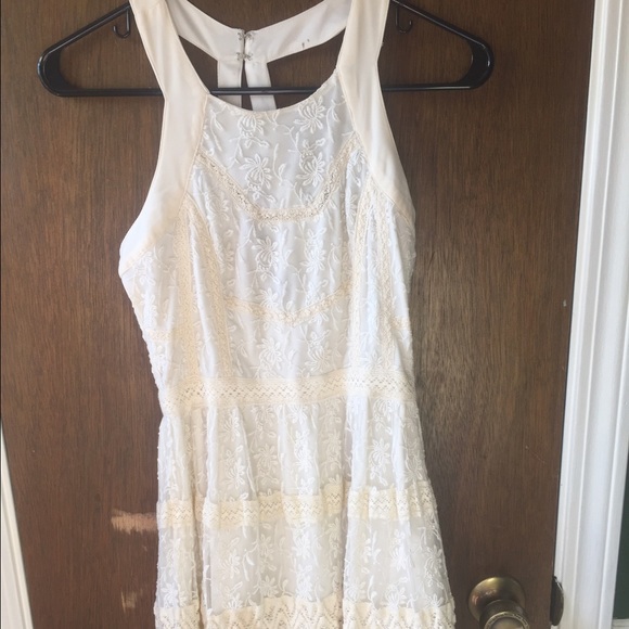 Cream and white lace dress