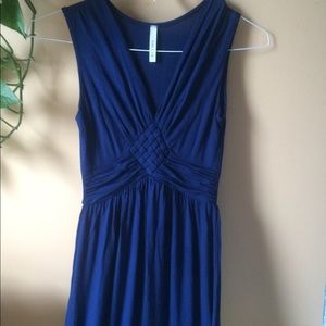 Long, navy dress