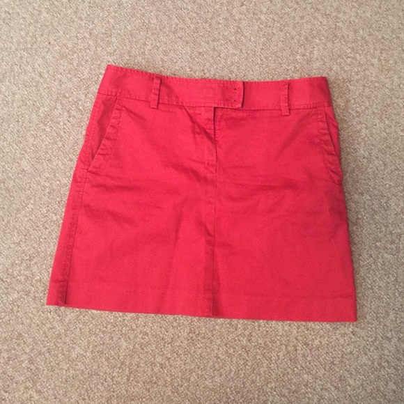 Cotton Jcrew chino mini skirt. Red/Orange