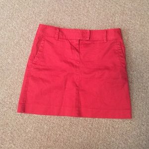Cotton Jcrew chino mini skirt. Red/Orange