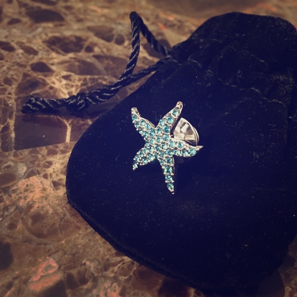Swarovski Starfish Stud, Turquoise