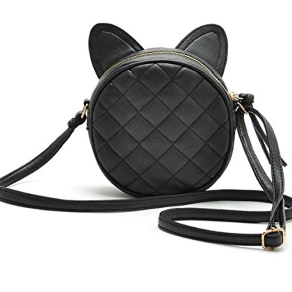 Round, Black, Cat Ear Purse - Picture 4 of 4