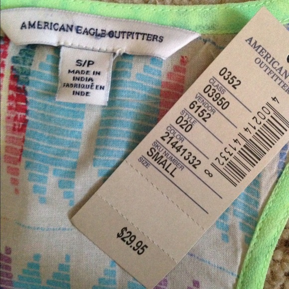 Colorful American Eagle Razorback Tank Top - Picture 4 of 4