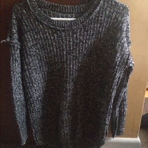 Black and gray sweater