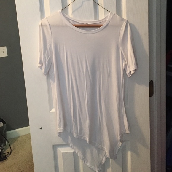 SHEINSIDE white shirt with asymmetric hem