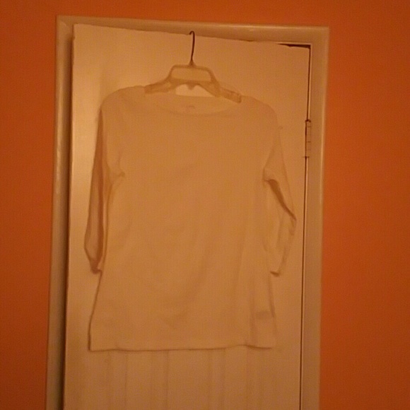 White Mid-Sleeve Merona Shirt