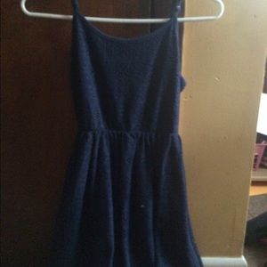 Spaghetti strap navy blue dress