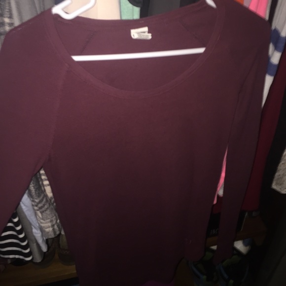 PINK Victoria's Secret XS burgundy knit top
