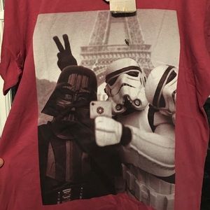 Chunk raspberry Star Wars tee selfie t-shirt large