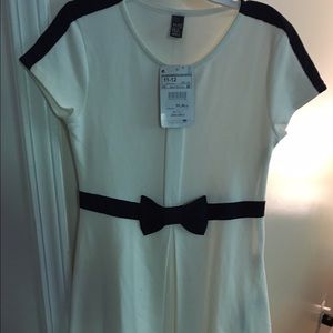 Zara kids ivory/ navy dress NWT