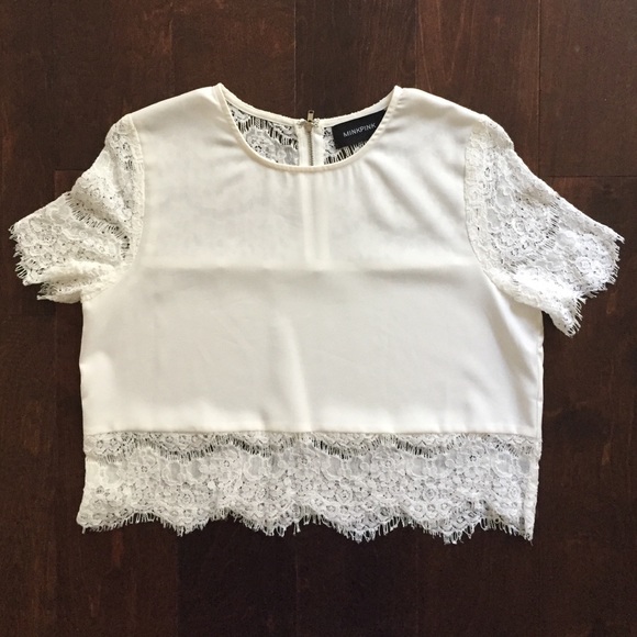 Lace Cropped Blouse