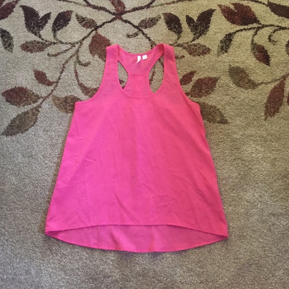 Pink sleeveless blouse