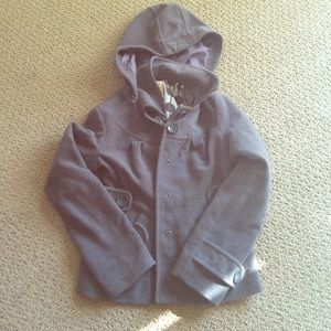 Tulle grey hooded coat