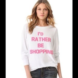 WILDFOX I'd rather be shopping sweater