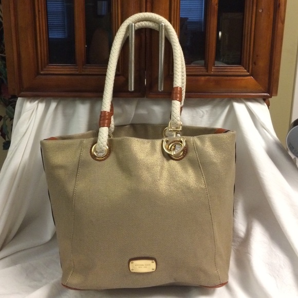 MICHAEL Michael Kors Handbags - Michael Kors new gold Marina grab bag tote