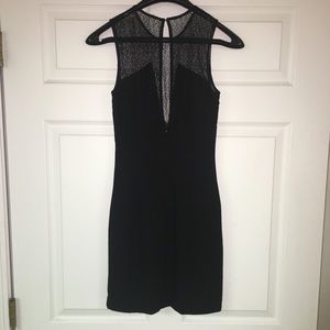 Never worn H&M Black see-through accent dress