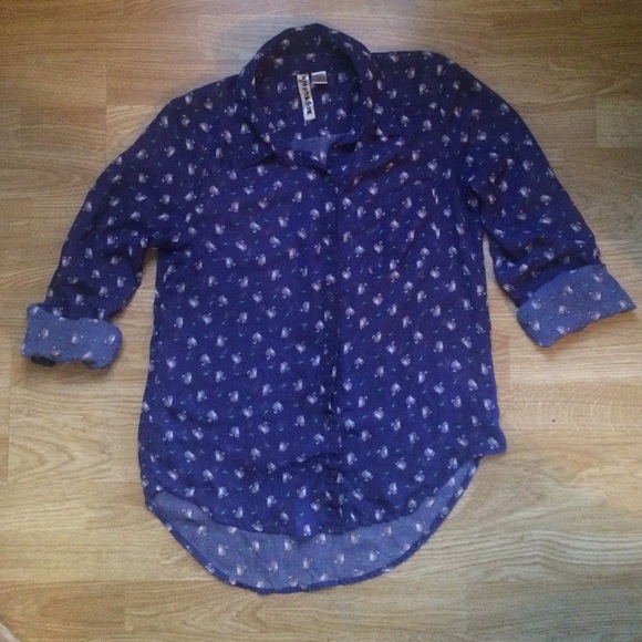 Sheer Cat Blouse Shirt