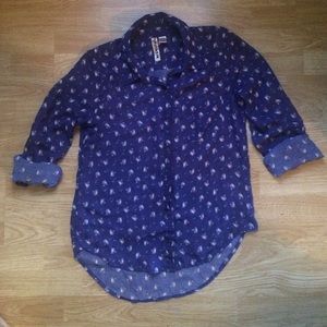 Sheer Cat Blouse Shirt