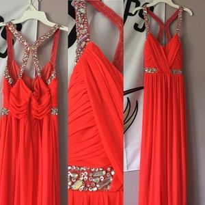 Pink/orange prom dress