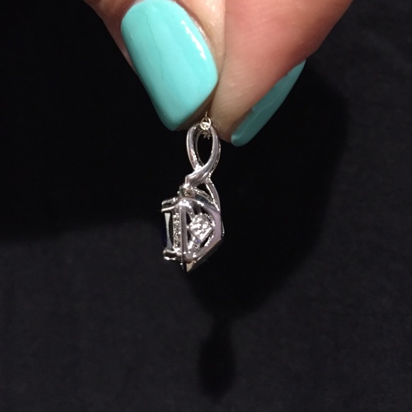 CZ Sapphire Necklace - Picture 4 of 4