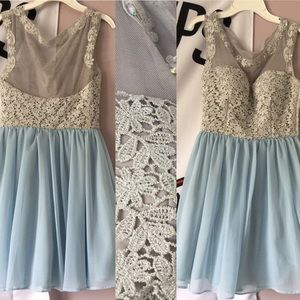 Blue/gray homecoming dress