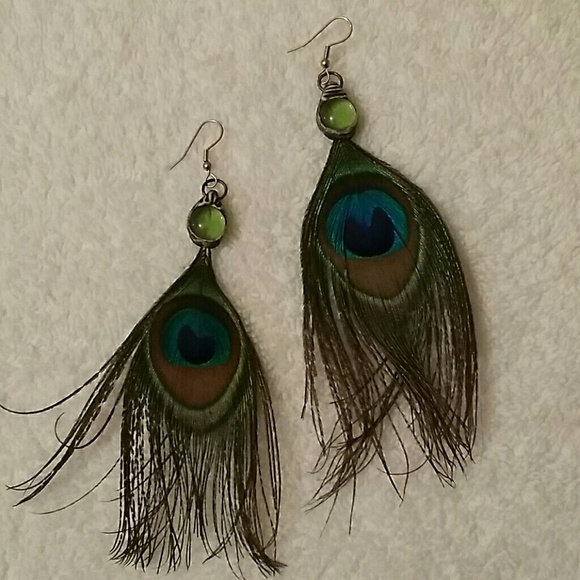 Peacock Feather Earings