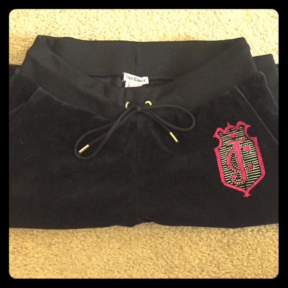 Black Velour Juicy Couture Pants