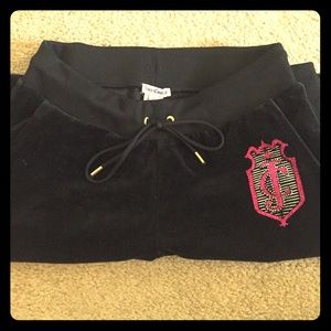 Black Velour Juicy Couture Pants