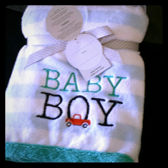 NWT BABY BOY SOFT PLUSH BLANKET